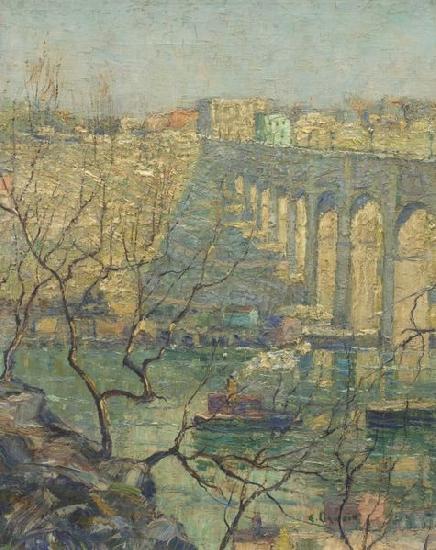 Ernest Lawson View of the Bridge oil painting image